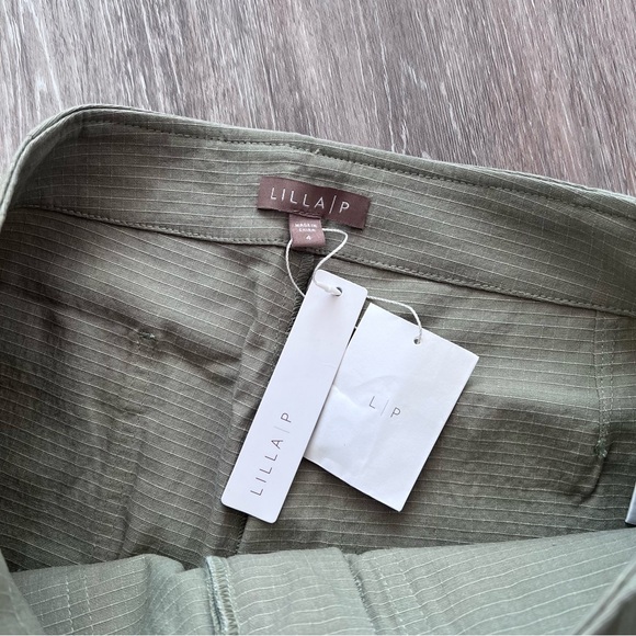NWT lilla P army green khaki ankle pants - Picture 6 of 8